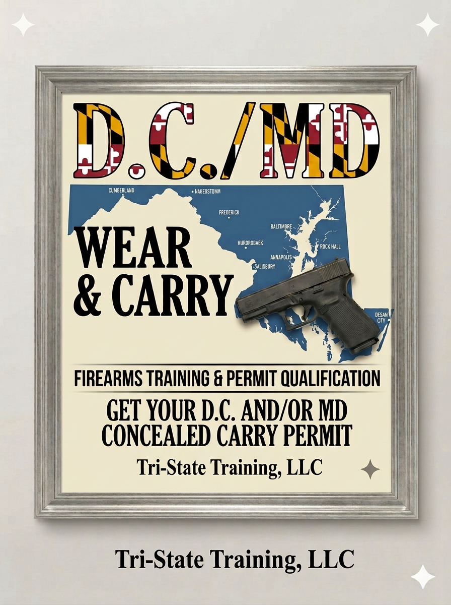 istrict of Columbia and Maryland Concealed Carry Wear and Carry combined permit training class